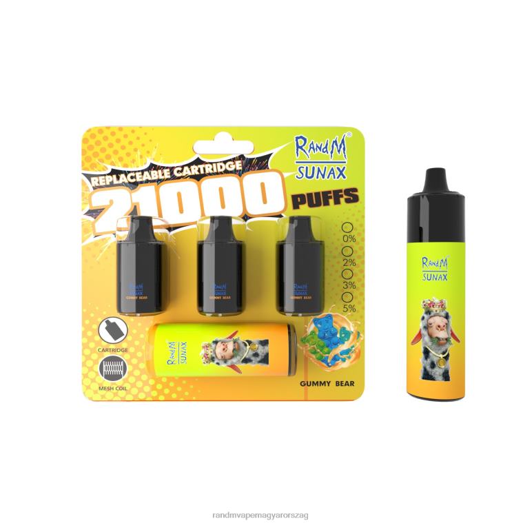 RandM Sunax 21000 légáramlás szabályozó pod cserélhető vape készülék 1db Gumimaci 8426F268 RandM Vape Review