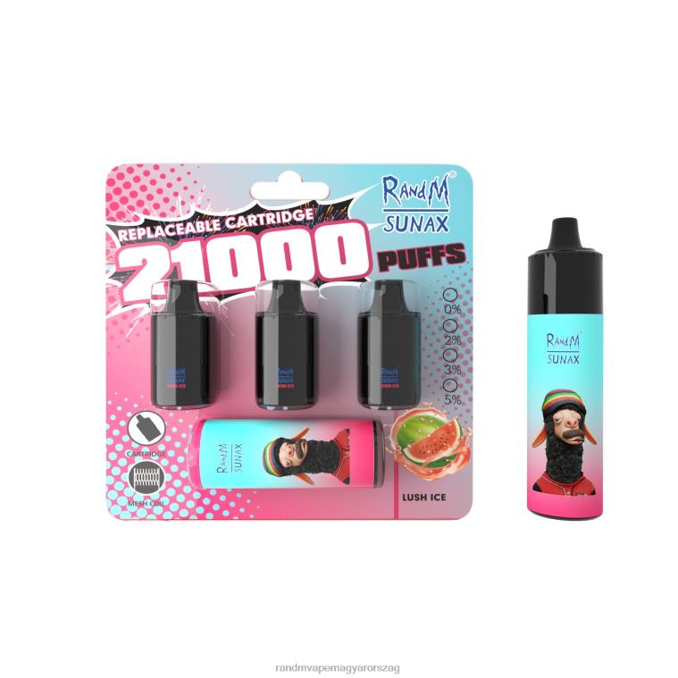 RandM Sunax 21000 légáramlás szabályozó pod cserélhető vape készülék 1db buja jég 8426F266 Best RandM Vape Flavors