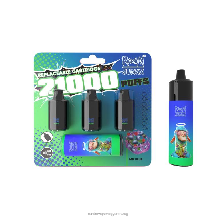 RandM Sunax 21000 légáramlás szabályozó pod cserélhető vape készülék 1db kék úr 8426F274 RandM Vapes