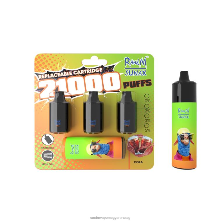 RandM Sunax 21000 légáramlás szabályozó pod cserélhető vape készülék 1db kóla 8426F276 Best RandM Vape Flavors