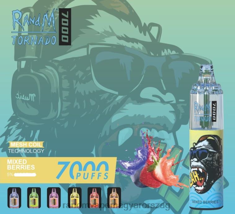 RandM Tornado 7000 légáramlás szabályozó vape készülék 1db vegyes bogyók 8426F176 Best RandM Vape Flavors