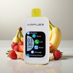 AirFuze Smart 30000 Puffs Eldobható Pod Eper Banán, 5% Nikotin, 900mAh, Type-C, 2.01" TFT érintőképernyő