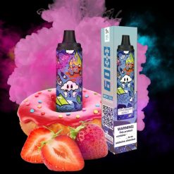 RandM Tornado 6000 légáramlás szabályozó vape pod készülék 1db epres fánk 8426F285 RandM Vape Store