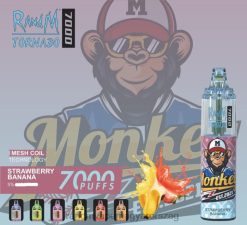RandM Tornado 7000 légáramlás szabályozó vape készülék 1db eper banán 8426F182 RandM Tornado Hungary